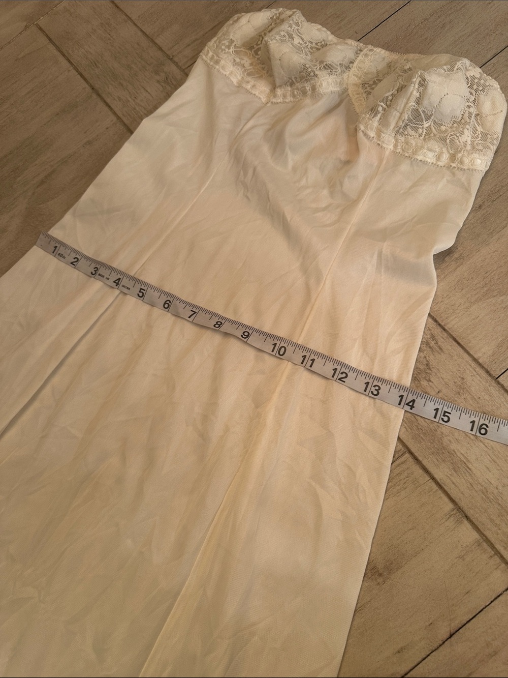 NWT Vintage 50-60s Lace Ivory Fairy Slip Ethereal Dress Size XSmall - Picture 13 of 14